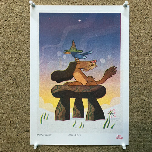 Pete Fowler Stay Frosty A4 riso print
