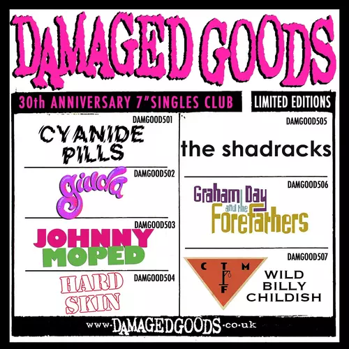 CTMF, Cyanide Pills, Giuda, Hard Skin, Johnny Moped, The Shadracks - 30th Anniversary Singles Club (250 copies only)