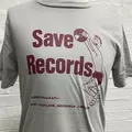 SAVE RECORDS GREY / RED TEE