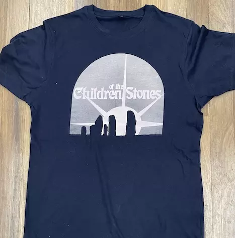CHILDREN OF THE STONES DISCHARGE TEE - DARK NAVY
