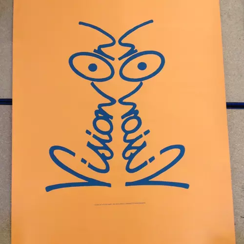 One off Orange / Blue Vision On Poster