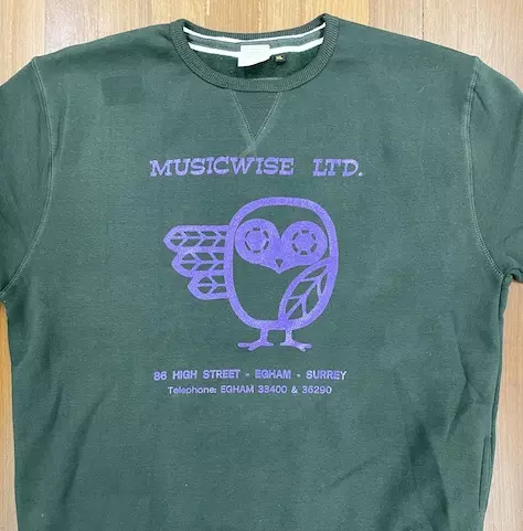 MUSICWISE OWL SWEAT - BOTTLE GREEN AND PURPLE 