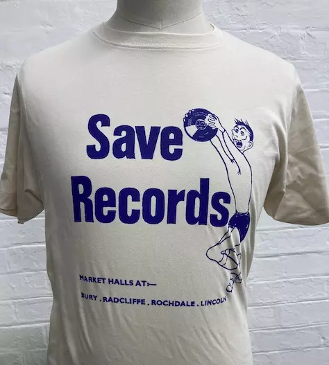 SAVE RECORDS CREAM / PURPLE TEE