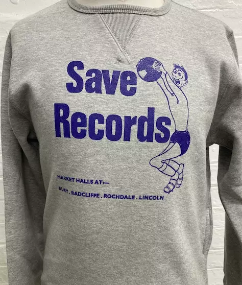 SAVE RECORDS GREY SWEATSHIRT 
