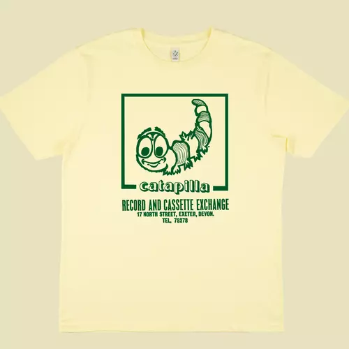 SUPER CUTE CATAPILLA RECORDS SHOP TEE!!!