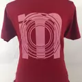 Super cool dark red IM library logo tee