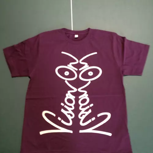 Vision On "Discharge" Tee - Aubergine