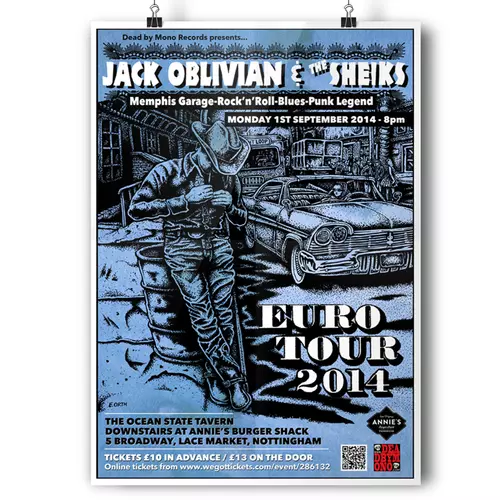 Music Poster: JACK OBLIVIAN & THE SHEIKS