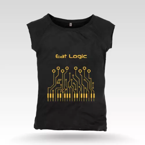Lady's Black Sleeveless T-Shirt