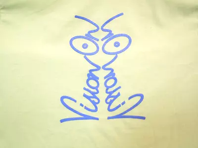 Vision On t-shirt in lemon and violet