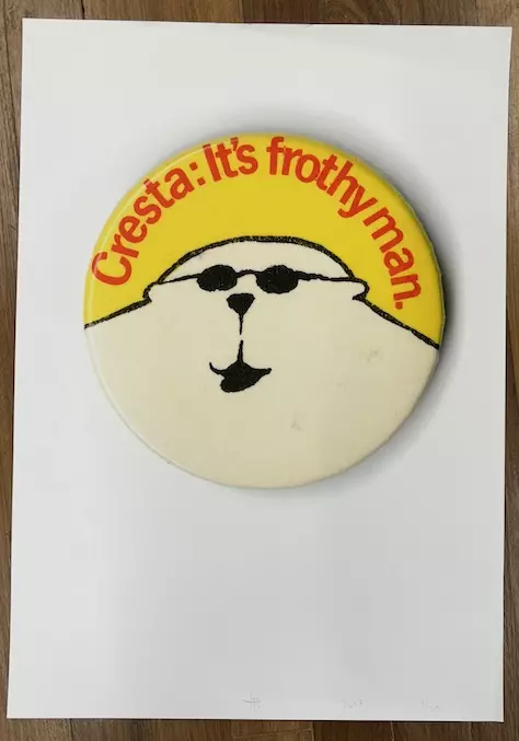 A1 It's Frothy Man Cresta Badge Giclee Print. 