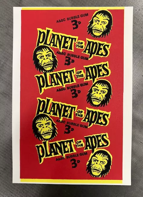 A4 Planet Of The Apes Gum screen print