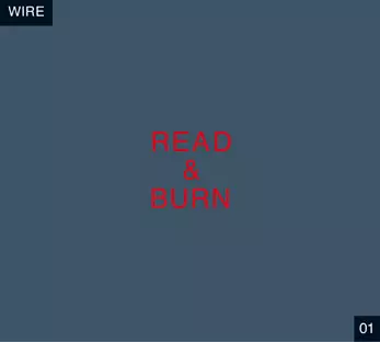 Wire - Read & Burn 01 cover