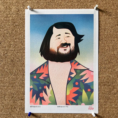 Brian Wilson 1976 A4 riso print