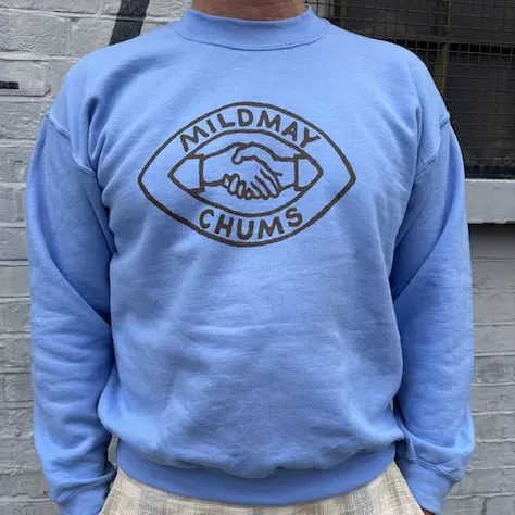 MILDMAY CHUMS BLUE SWEATSHIRT. JUST TWO MADE!!!!