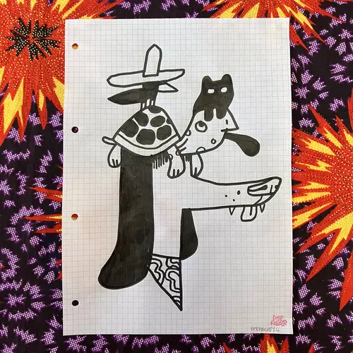 Pets on Head drawing