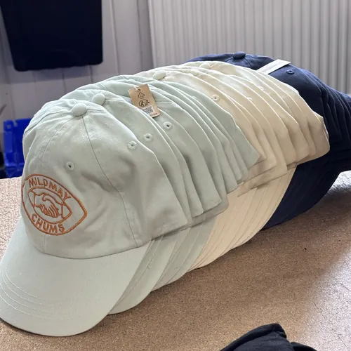 VERY LIMITED MILDMAY CHUMS EMBROIDERED CAPS - BLUE, CREAM AND GREEN 