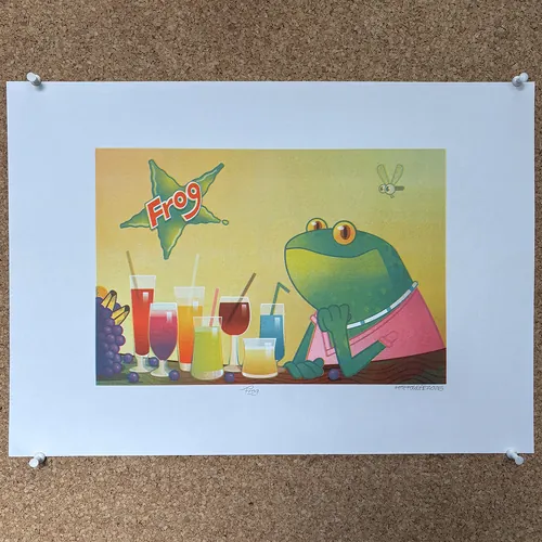 Frog A3 riso print