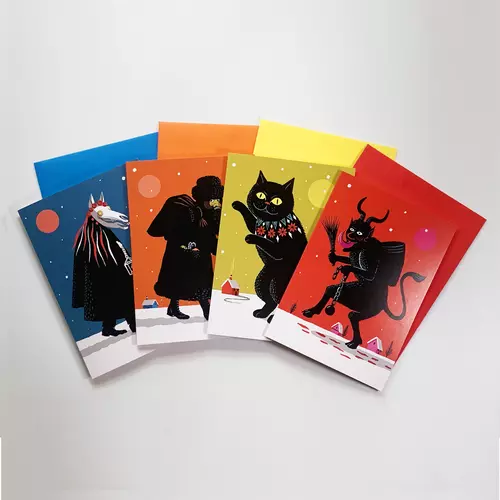 Seasonal Greetings cards by Frances Castle