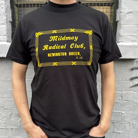 THE MILDMAY "RADICAL" CLUB LOGO TEE IN BLACK!