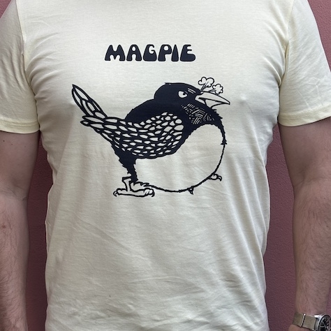 Magpie Merch Magpie Tee. One for sorrow etc - Trunk Records