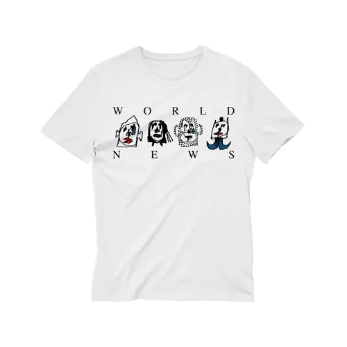 White Screen Printed T-Shirt