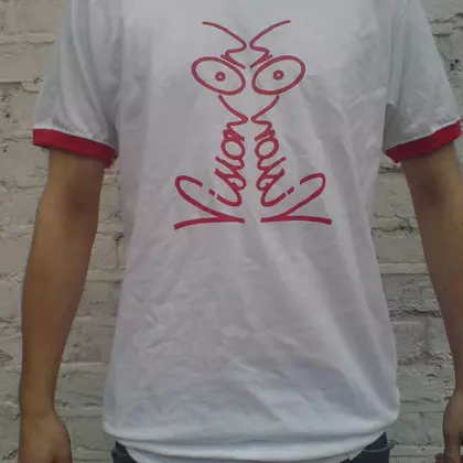Vision On T-Shirt White and Red cover