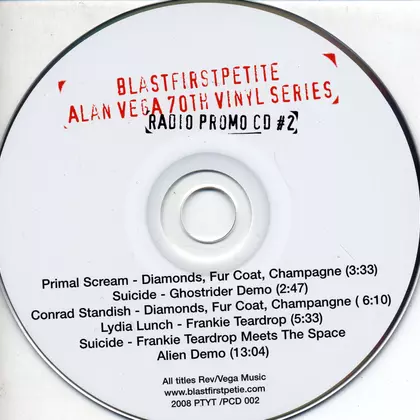 Primal Scream, Suicide, Conrad Standish, Lydia Lunch - Alan Vega 70th Vinyl Series: Limited Edition radio CD 2 cover