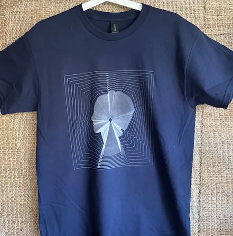 ELECTRONIC HEAD TEE IN DARK BLUE