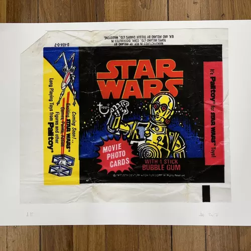 C3P0 STAR WARS GUM WRAPPER A2 Print