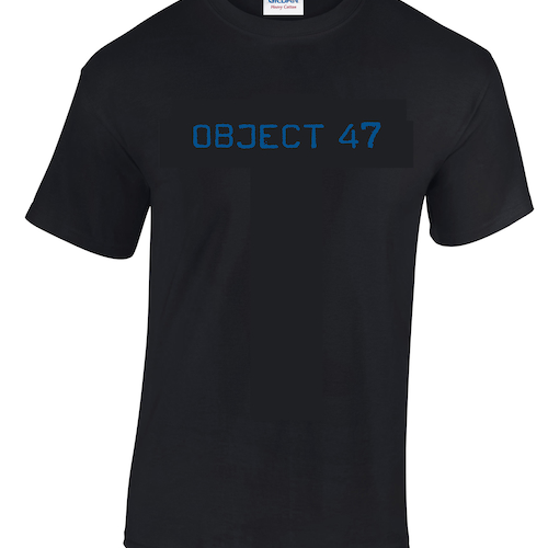 Object 47 T-shirt (Blue text)