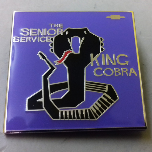 The Senior Service - King Cobra ENAMEL BADGE (PURPLE)
