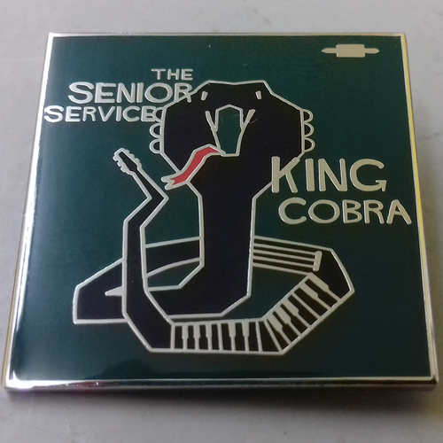 The Senior Service - King Cobra ENAMEL BADGE (GREEN)