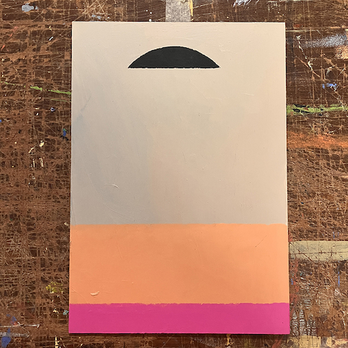 View full size Dusk UFO painting