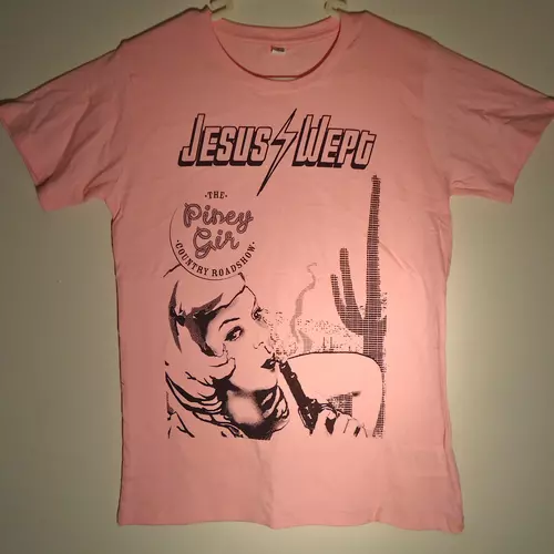 Piney Gir - Jesus Wept ladies pink fitted t-shirt