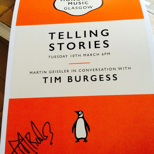 View full size Signed "Telling Stories" Print: "Monorail Music, Glasgow"