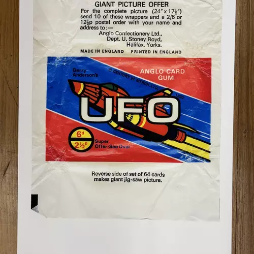 RARE UFO GUM WRAPPER PRINT!!!