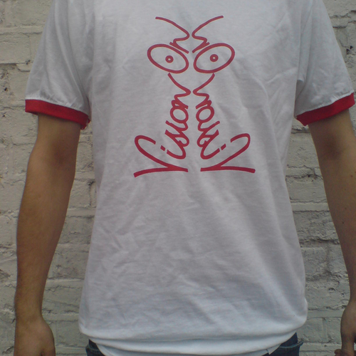 Vision On T-Shirt White and Red