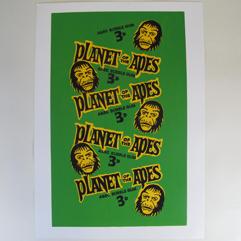 View full size Planet Of The Apes Bubblegum Screenprint