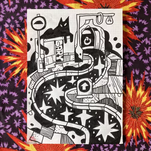 Space Road drawing