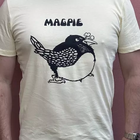 View full size Magpie Tee. One for sorrow etc