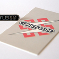 TG Gristleism Metal Pin Badge & Card of Gristleisms