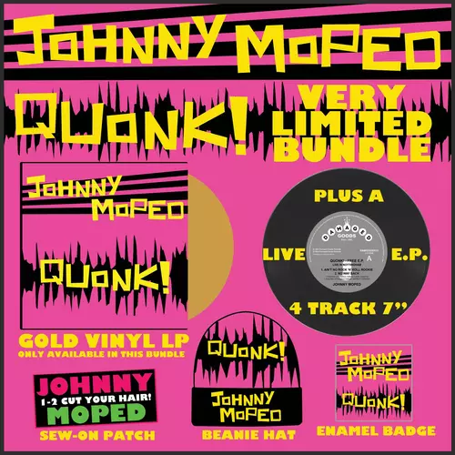 Johnny Moped - Quonk! GOLD VINYL LP BUNDLE