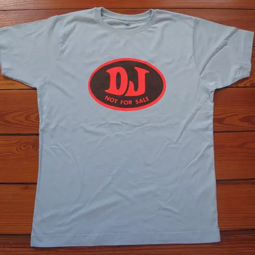 Day-Glo DJ Not For Sale Tee Shirt - Light Blue