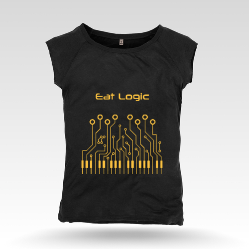 View full size Lady's Black Sleeveless T-Shirt