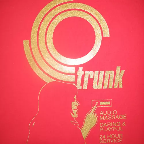 Trunk Records Tee Shirt Red And Gold
