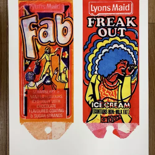 FAB AND FREAK OUT A2 LOLLY PRINT! ARTIST PROOF 