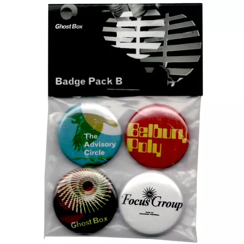 Belbury Poly, The Advisory Circle, The Focus Group - Ghost Box Badge Pack B