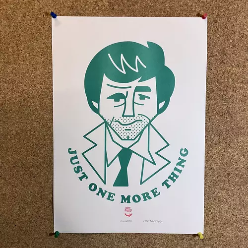 Columbo A3 riso print seafoam